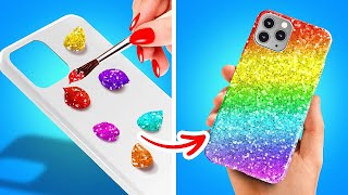 Creativas fundas de móvil DIY y fantásticas manualidades con el arco iris