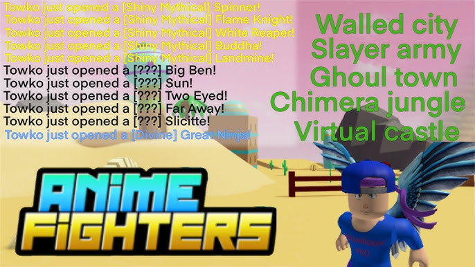 All Map Shiny Divine Fighters in Anime Fighters Simulator 