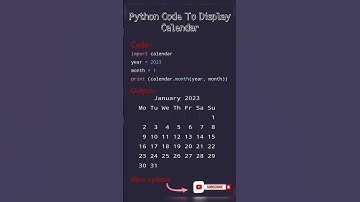 python program to display calendar... 📆| simple code.