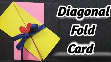 How to make Diagonal Fold Card. Full Tutorial. DIY card making for Explosion box/Scrapbook.