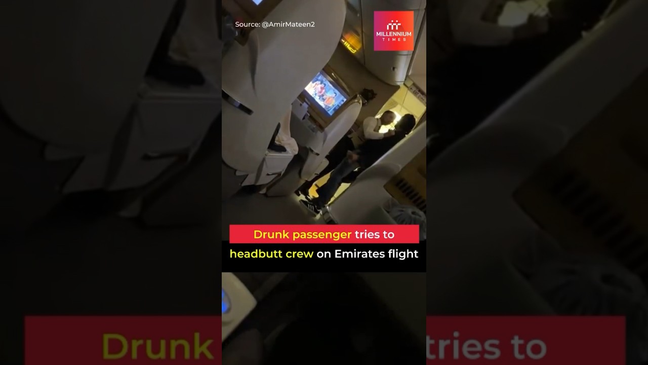 A video of the incident that took place on a Dubai-Islamabad Emirates flight 