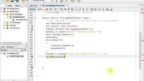 convert a decimal to octal number in java
