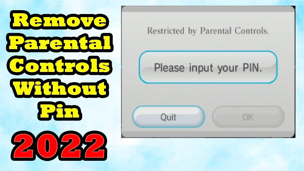 Ruwe slaap Politiebureau Ben depressief Remove Parental Controls on Wii WITHOUT Pin 2022 (Unlock your Wii) - YouTube