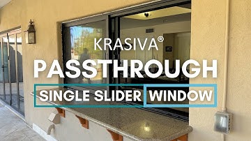 Single Slider Passthrough Window Example - Krasiva Windows & Doors