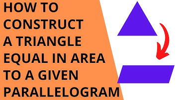 How to Construct a TRIANGLE Equal in Area to a Given PARALLELOGRAM | Technical Drawing for Beginners