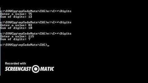 C++ Sum of Digits