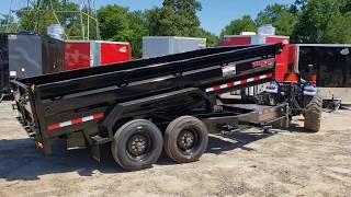 midsota HD dump trailer 7 x 14. equipment dump trailer. bobcat ramps 7ga floor