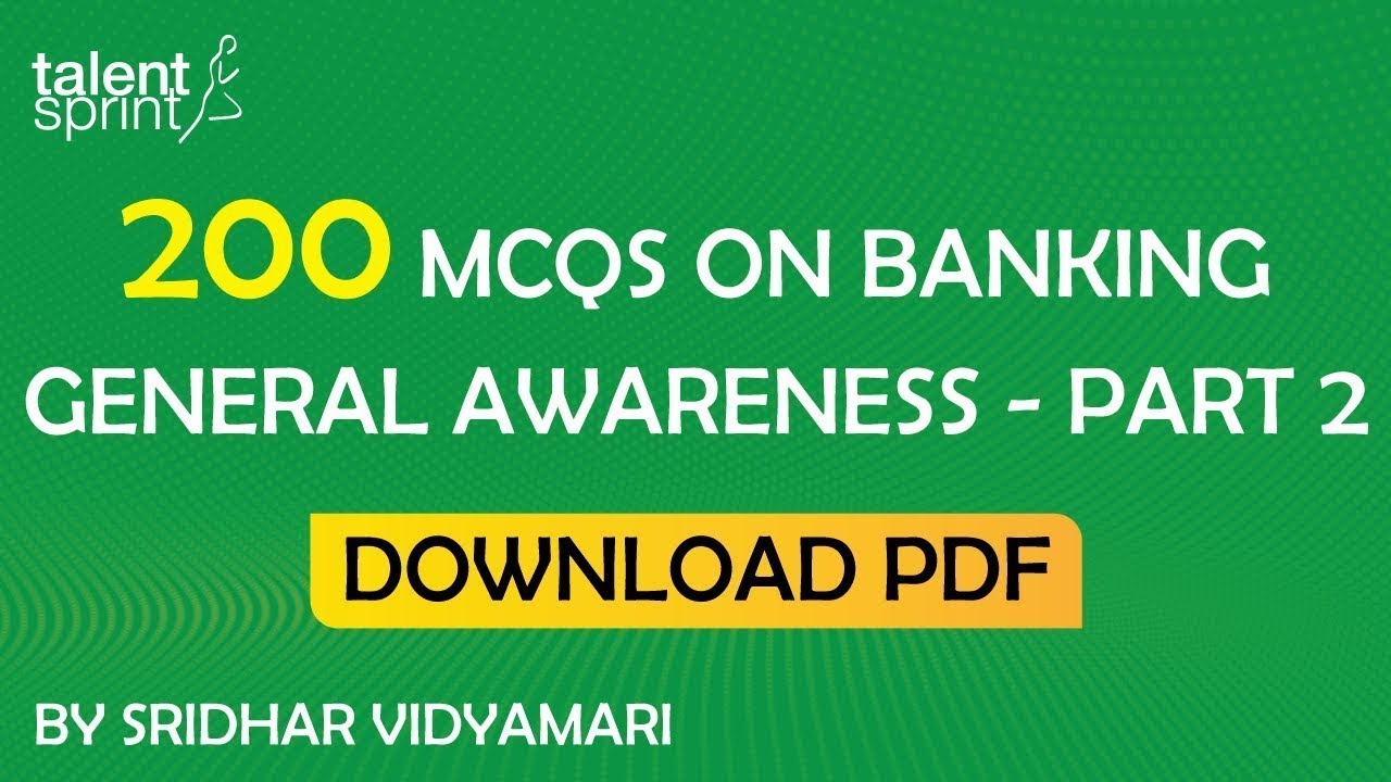 ibps clerk syllabus 2019 pdf 200 MCQs on Banking General Awareness - Part 2 | SBI PO, Clerk| RBI Grade B | IBPS