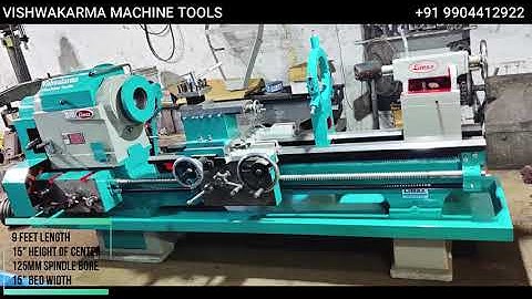 9 Feet | Double Shaft | Heavy Duty Lathe Machine | Vishwakarma Machine Tools Rajkot (Gujarat)