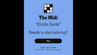 The New York Times Midi Crossword 24/07/2026