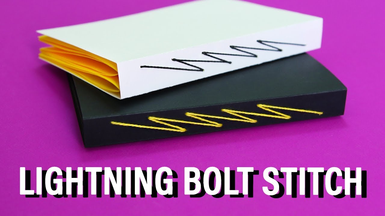 Diy Lightning Bolt Stitch Bookbinding | Sea Lemon