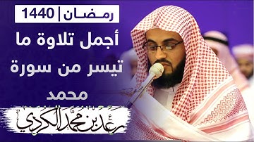 مـن أجمل التلاوات لـــ شـهـر رمـضـان " 1440 " ما تيسر من سورة « محمد » | بصوت القارئ رعد الكُـردي