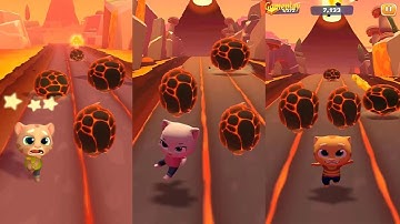 TALKING TOM GOLD RUN 2  New Update 2022 TALKING TOM VS TALKING ANGELA  VS Talking Ginger GAMEPLAY