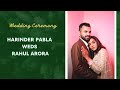  live wedding ceremony harinder pabla weds rahul arora 26102023