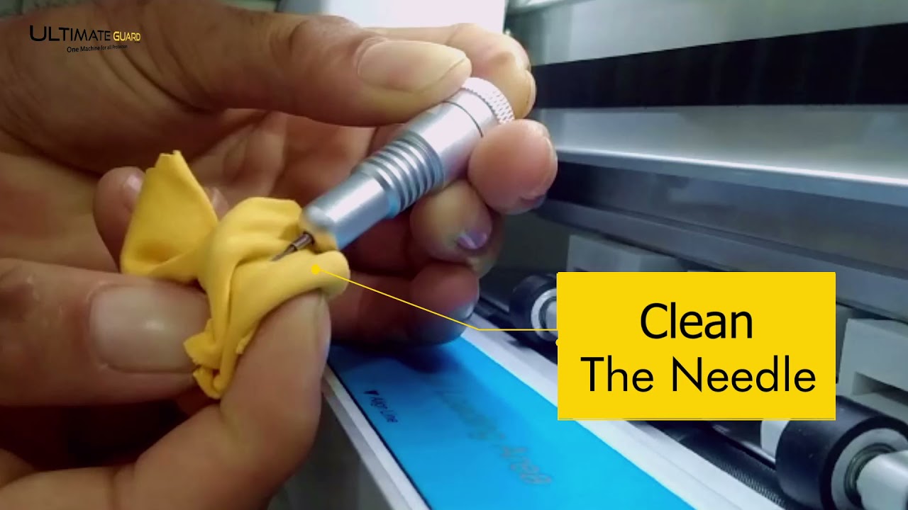 How to Clean Needle Of Ultimate Guard Screen Protector Screen Cutting