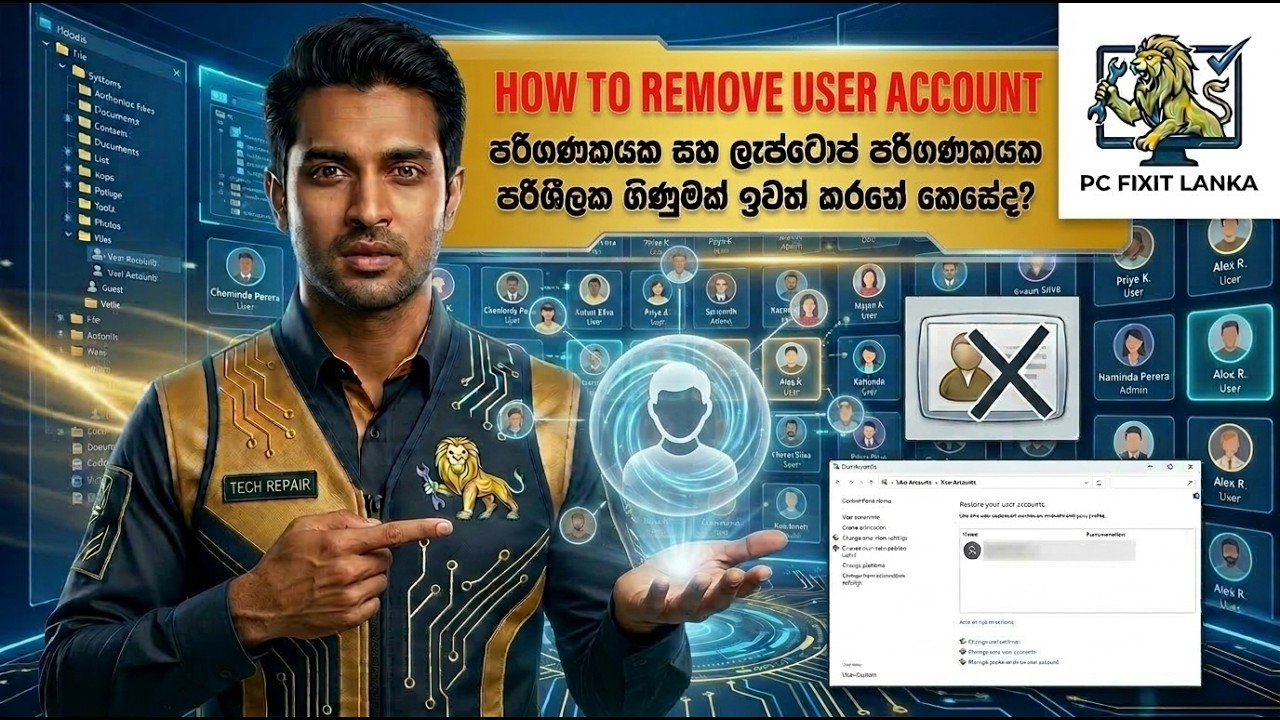 how to remove user account - YouTube