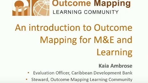 An Introduction to Outcome Mapping