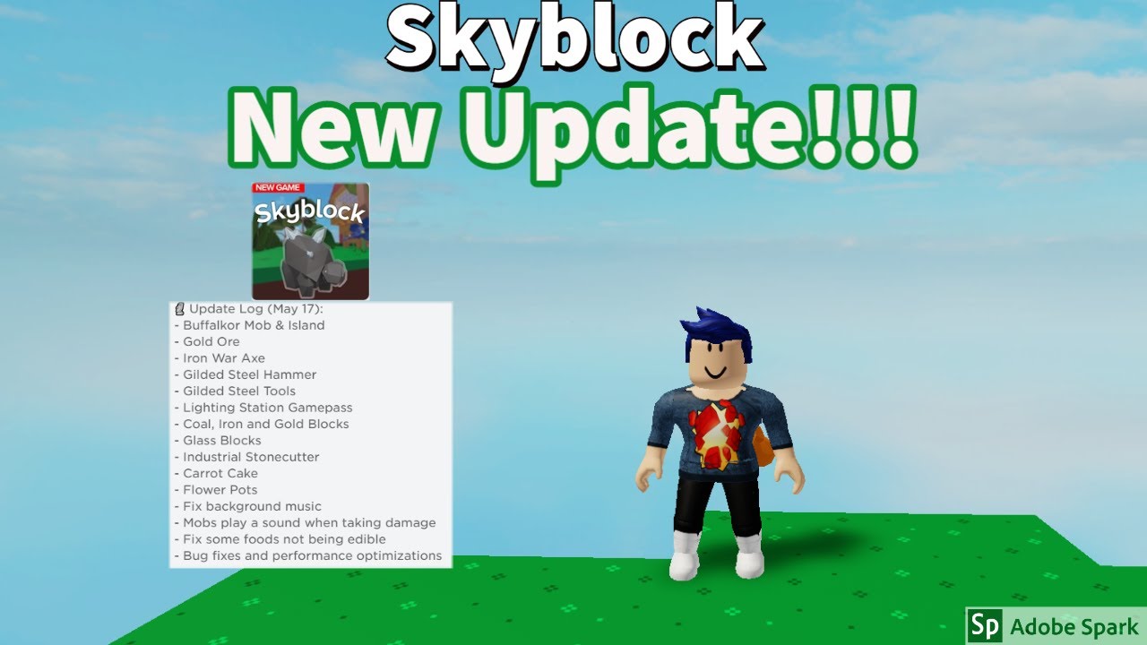 Skyblock New Update Gold Mobs And More Roblox Skyblock - roblox skyblock update log