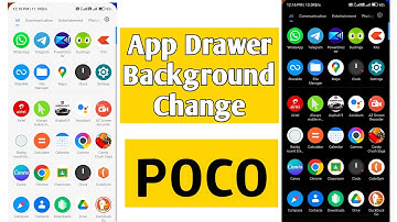 how to change poco app drawer background change | app drawer background dark light