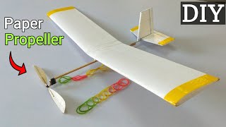 Make a rubber band powered plane with airfoil wing  #howtomake #plane #diy
