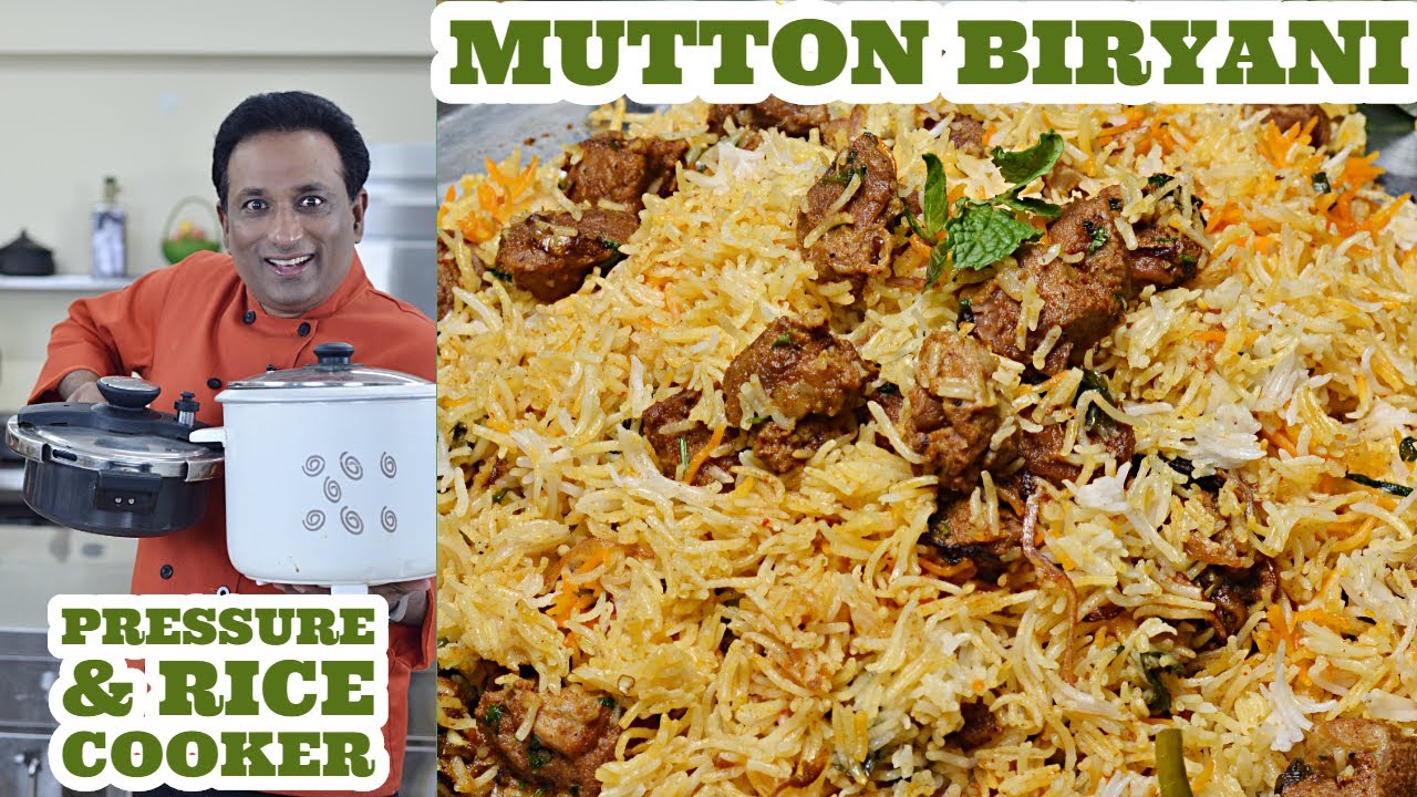 Rice Cooker Mutton Biryani Recipe  - Instant Mutton Biryani  Cooker recipe - Easy Lunch Box Recipe | Vahchef - VahRehVah