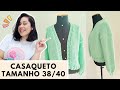 CASACO DE TRICÔ FÁCIL TAMANHO M - PARTE 2/2.