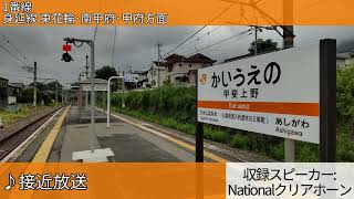 JR甲斐上野駅 自動放送