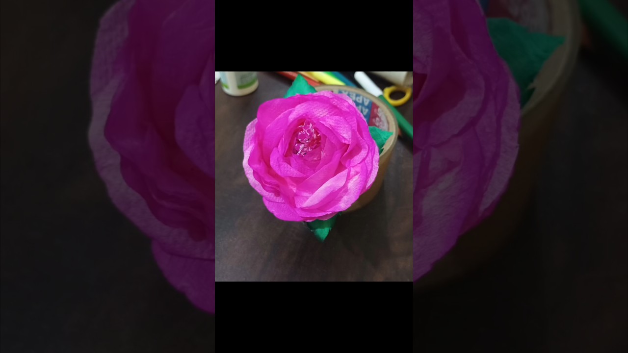 Tissue paper rose flowers 
