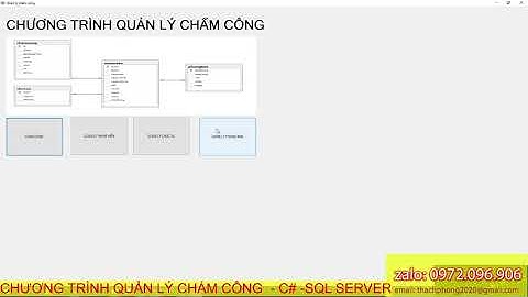 Source code Chương trình QL CHẤM CÔNG   C#  SQL SERVER