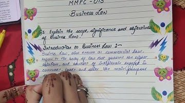 MMPC- 13 Handwritten Assignment| Business Law| IGNOU HANDWRITTEN ASSIGNMENTS| IGNOU 2025-26|