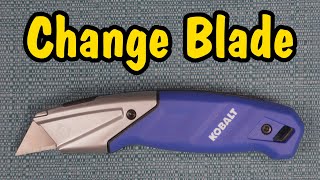 How to Change the Blade on a Kobalt Utility Knife (Switch Out Blade & Store Inside)