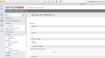 How to Request Access via the Centrify Privileged Access Request Application for ServiceNow