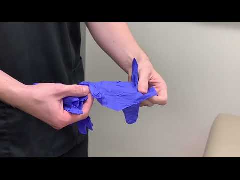 How to safely put on and take off gloves