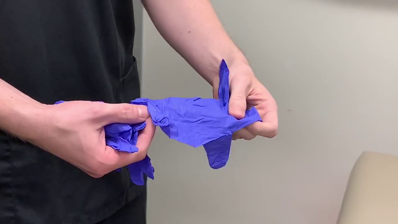 How to safely put on and take off gloves - YouTube