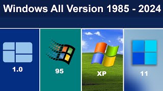 Windows Evolution 1.0 To 11 ( Preview All Version Of Windows 1985 - 2024 )