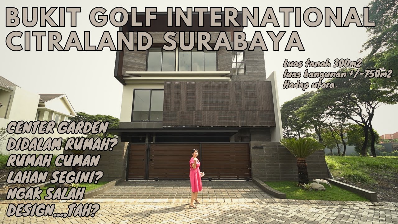 ADA CENTER GARDEN NYA, PADAHAL LAHAN CUMAN SEGINI!!..,KE PEDE-AN NIH RUMAH! CITRALAND SURABAYA