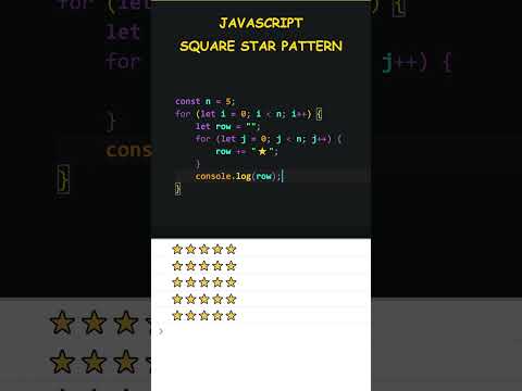 How to make a star pattern in JavaScript?