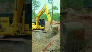 Excavator and driveway maintenance #excavatormachinefullyloadedtruck #excavator #short #shorts