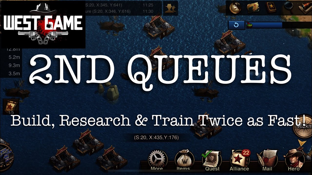 Build, Research & Train TWICE as fast with 2nd Queues in WEST GAME ...