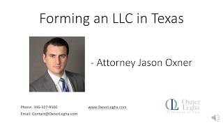 Forming an LLC - Oxner Legha Law Firm