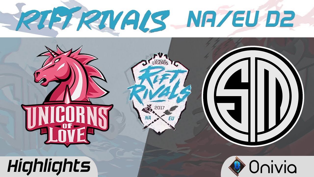 UOL vs TSM Highlights Rift Rivals EU & NA 2017 Unicorns of Love vs Team Solo Mid by Onivia