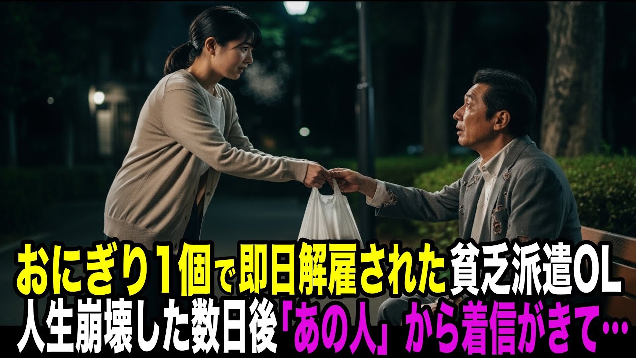 おにぎり1個で会社をクビになったOL｜人生崩壊した数日後、『あの人』から着信が…
