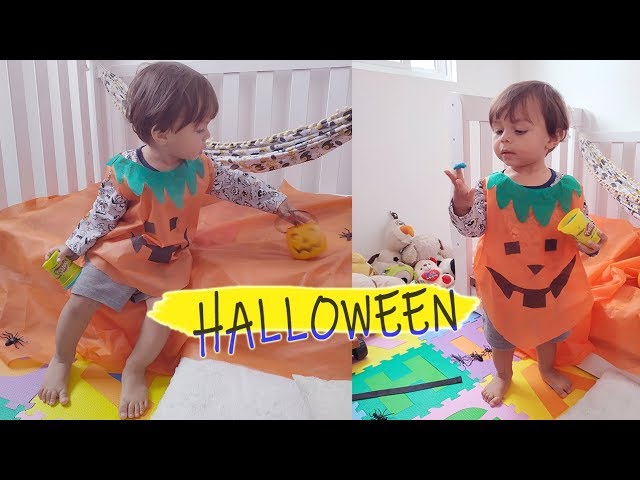 Fantasia de Halloween infantil criativa, gastando pouco