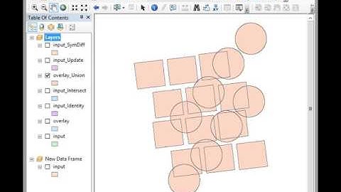 Demonstration of main types of vector overlay