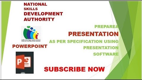 PowerPoint presentation project as per specification ।।Computer Operation, Level 3 ।। NSDA & BTEB