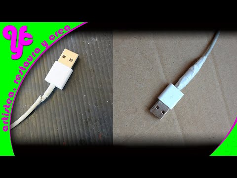 Hoe het kapotte uiteinde van een usb-kabel permanent te repareren