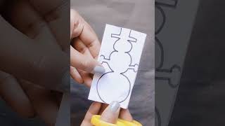 HOW To Cut Paper Garland Snowman From One Sheet Easy DIY Christmas Decoration Tutorial paper craft