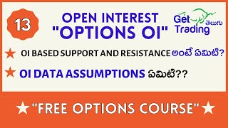 Options Open Interest (Telugu) | How to Find Support and Resistance through OI | Get Trading Telugu