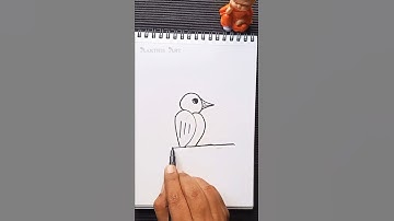 Simple bird drawing l 2 number bird drawing tutorial #drawing #easy #shorts #tutorial #simple #art