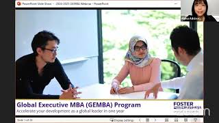 ミドルキャリア大注目のワシントン大学MBA（Global Executive MBA (GEMBA) Program）アドミッション登場！30代、40代からグローバルリーダーを目指すあなたに！